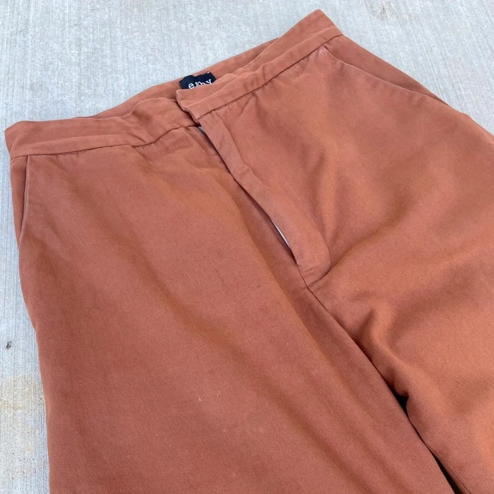 Esby twill cotton wide leg pant - Picture 3 of 5